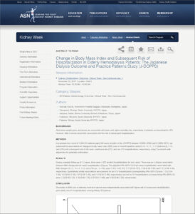 J-DOPPS研究 American Journal of Nephrology. 掲載論文